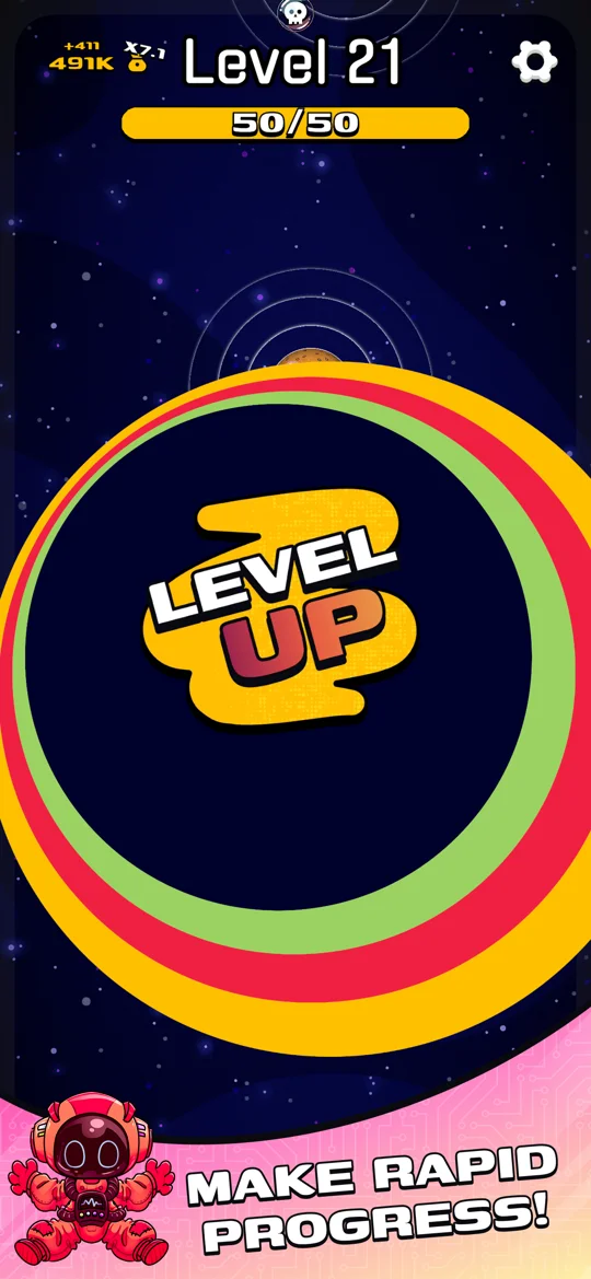 Levelling up in Gravity Hook